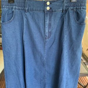 Kate Kasin Denim Skirt